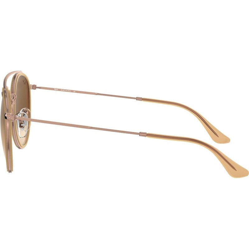Round Double Bridge RB3647N, Copper/Light Brown Gradient Glass Lenses