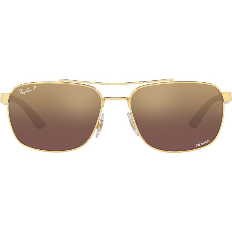 RB3701, Arista/Purple Gold Mirror Gradient Polarised Lenses