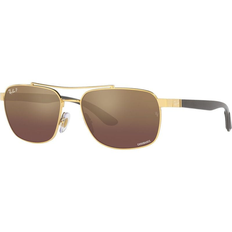 RB3701, Arista/Purple Gold Mirror Gradient Polarised Lenses
