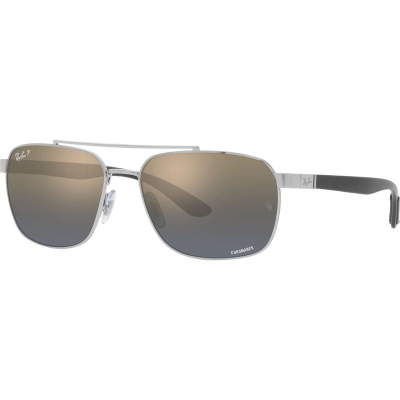 RB3701, Silver/Blue Gold Mirror Gradient Polarised Lenses
