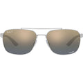 RB3701, Silver/Blue Gold Mirror Gradient Polarised Lenses