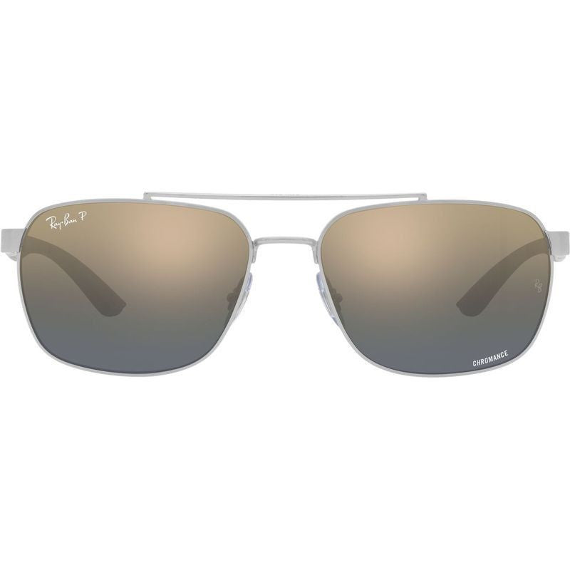 RB3701, Silver/Blue Gold Mirror Gradient Polarised Lenses