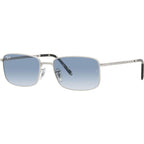 RB3717, Silver/Blue Gradient Glass Lenses 57 Eye Size