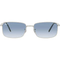 RB3717, Silver/Blue Gradient Glass Lenses 57 Eye Size