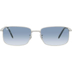 RB3717, Silver/Blue Gradient Glass Lenses 57 Eye Size