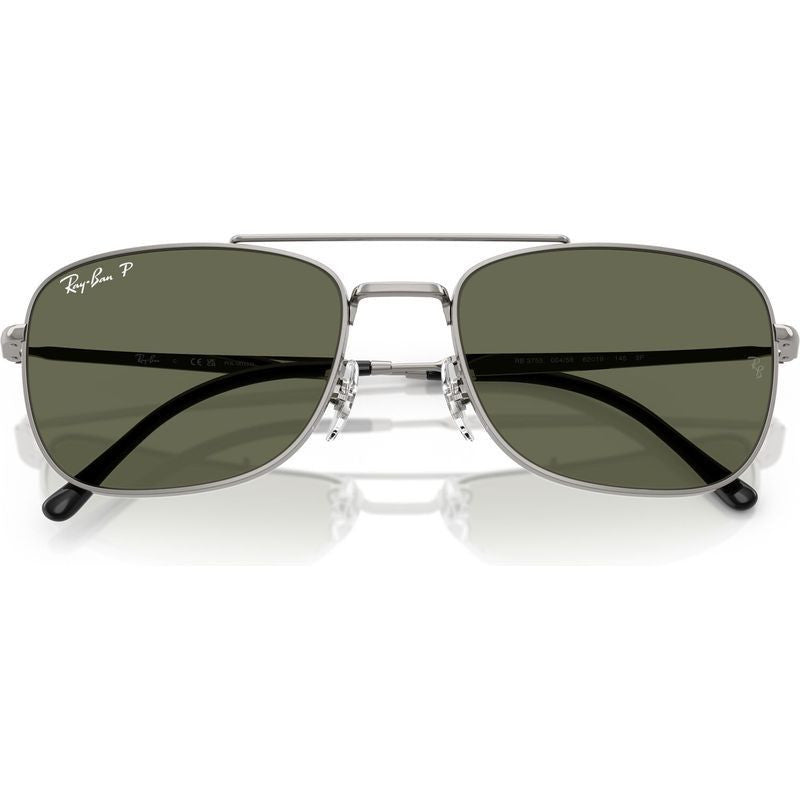 RB3755, Gunmetal/Green Polarised Glass Lenses 59 Eye Size