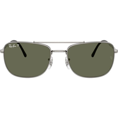 RB3755, Gunmetal/Green Polarised Glass Lenses 59 Eye Size