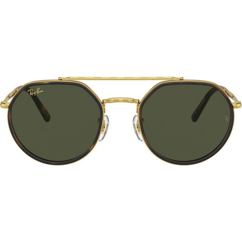 RB3765, Legend Gold/Green Glass Lenses
