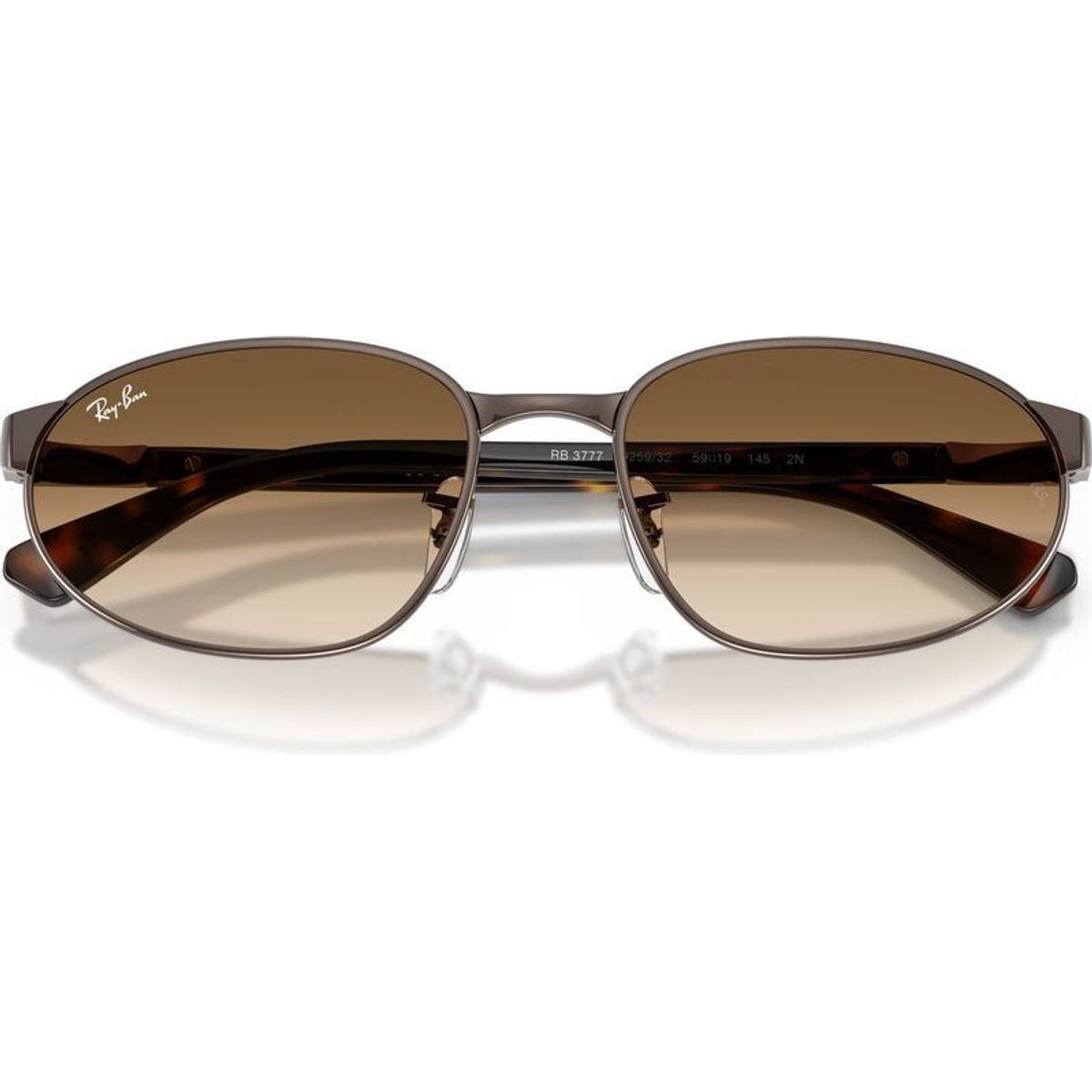RB3777, Copper/Clear Brown Gradient Glass Lenses 56 Eye Size