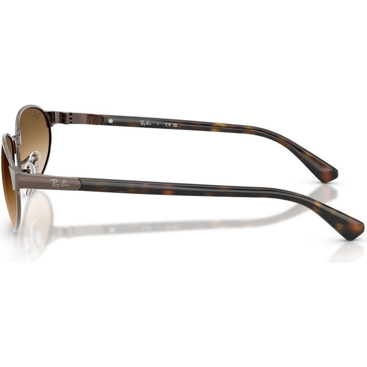 RB3777, Copper/Clear Brown Gradient Glass Lenses 56 Eye Size