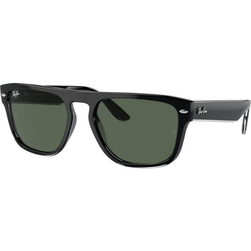 RB4407, Black Transparent/Dark Green Lenses