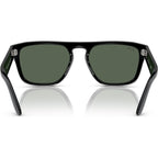 RB4407, Black Transparent/Dark Green Lenses