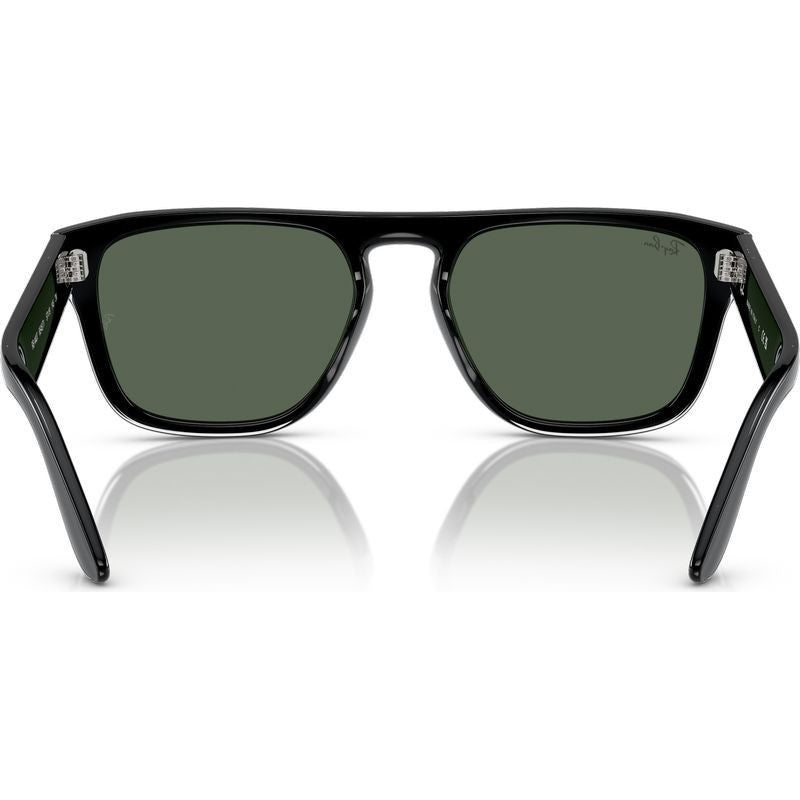RB4407, Black Transparent/Dark Green Lenses