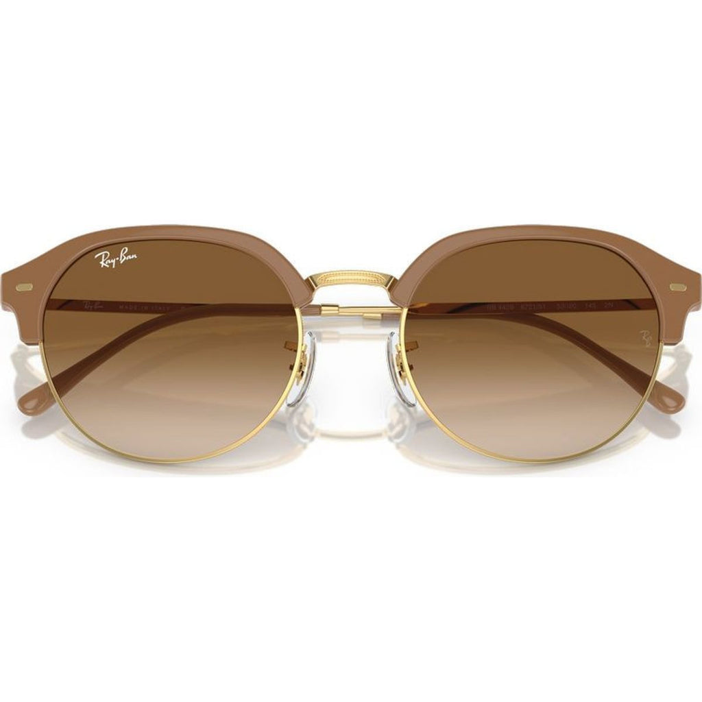 RB4429, Beige on Arista/Light Brown Gradient Glass Lenses 55 Eye Size