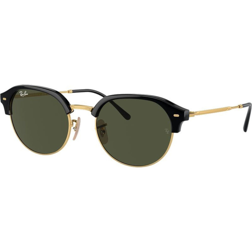 RB4429, Black on Arista/Green Glass Lenses 55 Eye Size