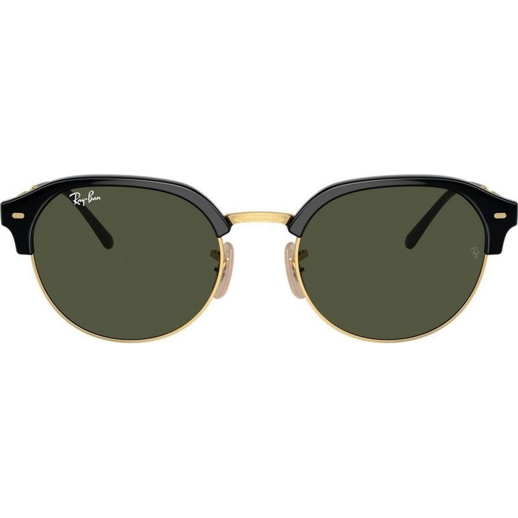 RB4429, Black on Arista/Green Glass Lenses 53 Eye Size