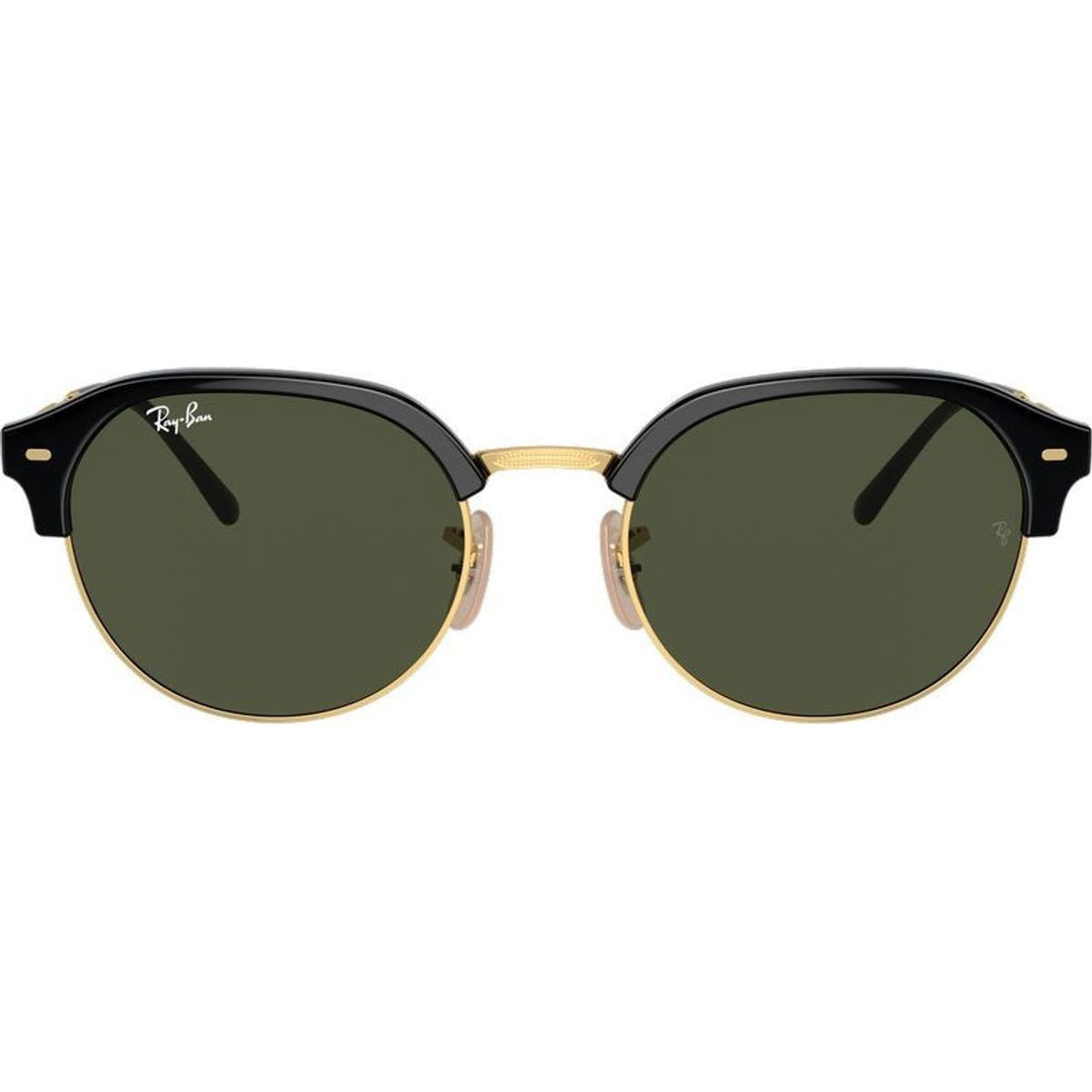 RB4429, Black on Arista/Green Glass Lenses 53 Eye Size