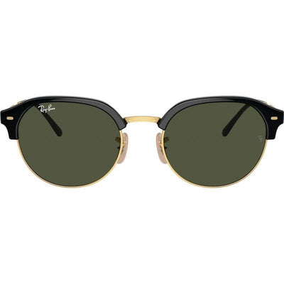 RB4429, Black on Arista/Green Glass Lenses 53 Eye Size