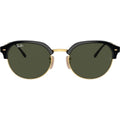 RB4429, Black on Arista/Green Glass Lenses 55 Eye Size