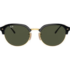RB4429, Black on Arista/Green Glass Lenses 55 Eye Size