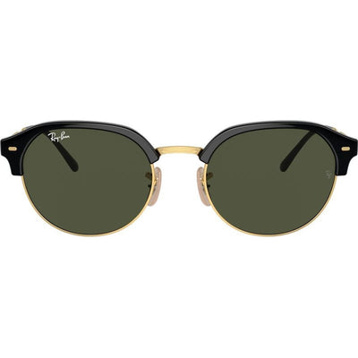 RB4429, Black on Arista/Green Glass Lenses 55 Eye Size