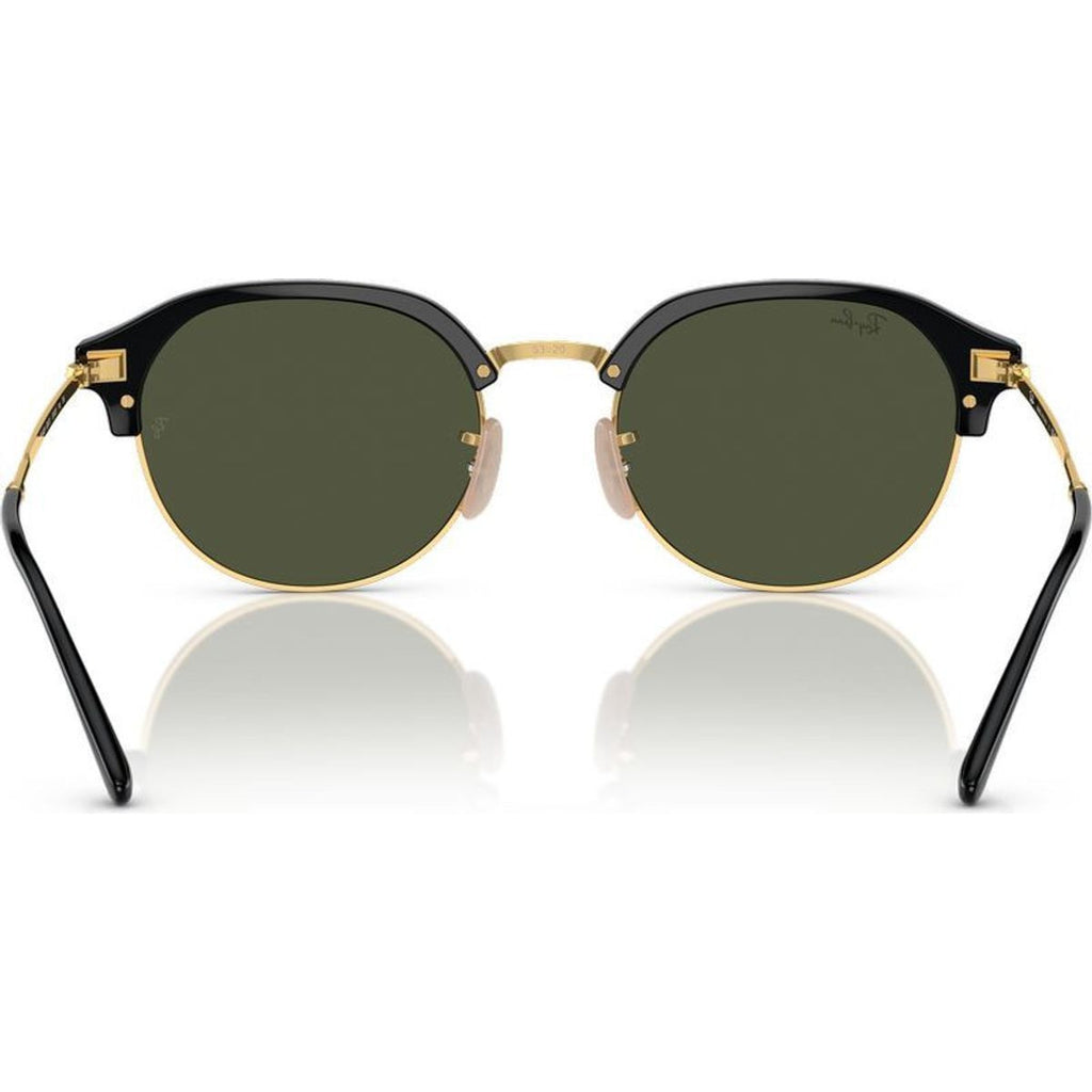 RB4429, Black on Arista/Green Glass Lenses 53 Eye Size