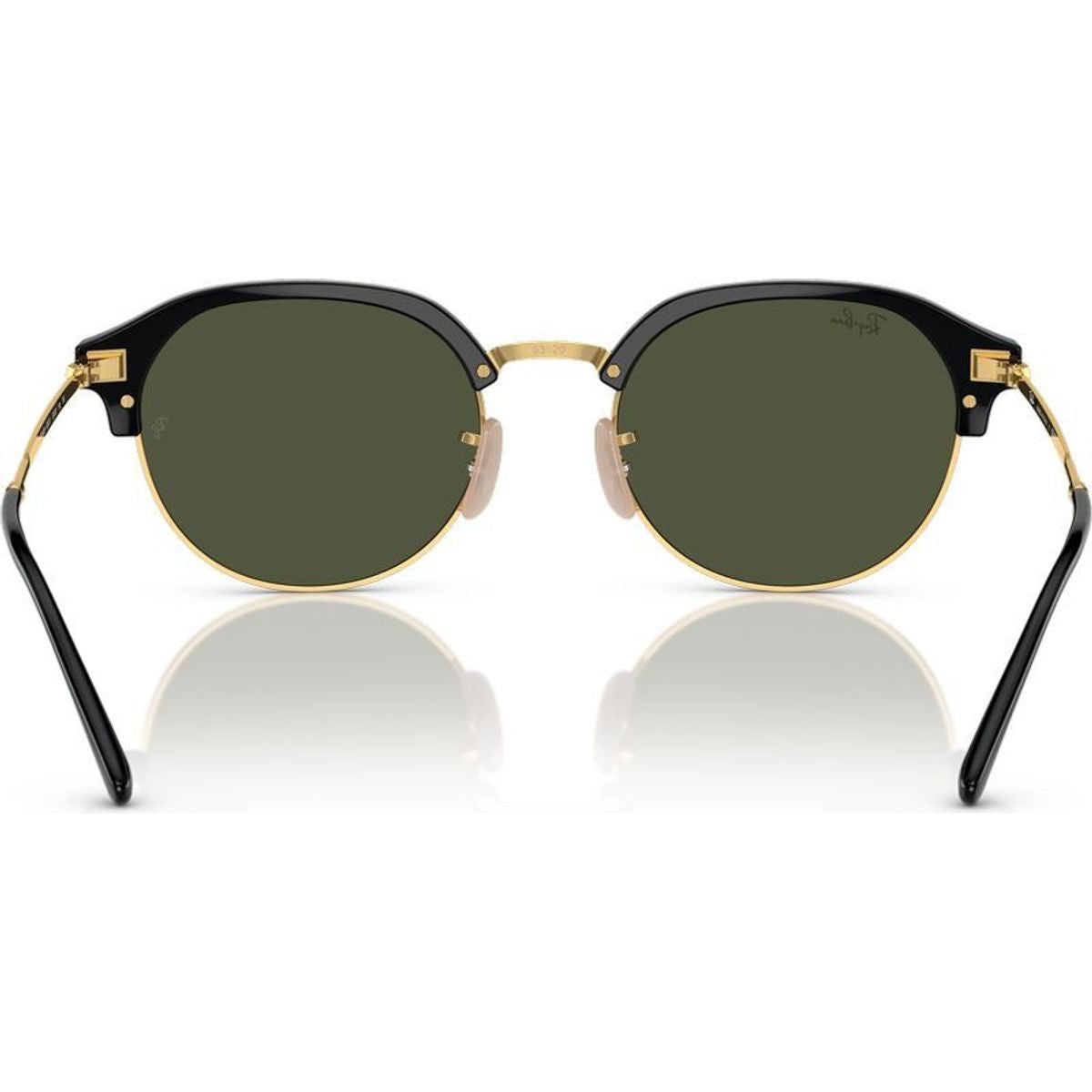 RB4429, Black on Arista/Green Glass Lenses 53 Eye Size