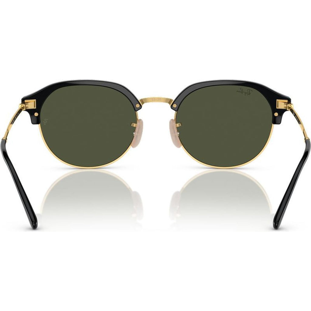 RB4429, Black on Arista/Green Glass Lenses 55 Eye Size