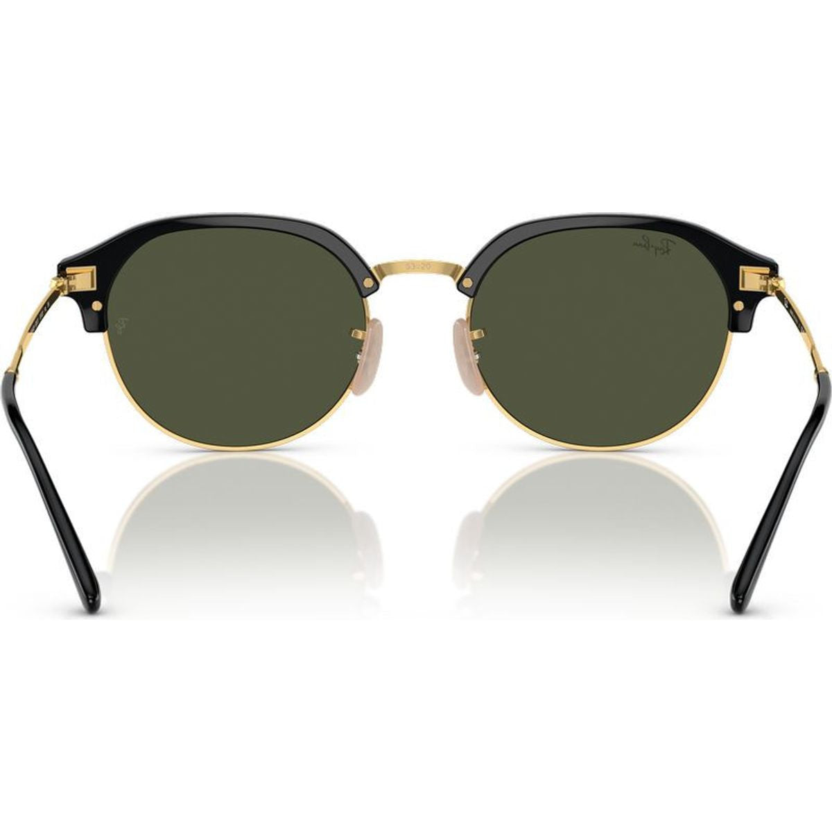 RB4429, Black on Arista/Green Glass Lenses 55 Eye Size