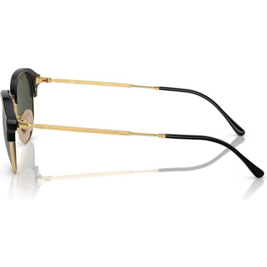 RB4429, Black on Arista/Green Glass Lenses 53 Eye Size