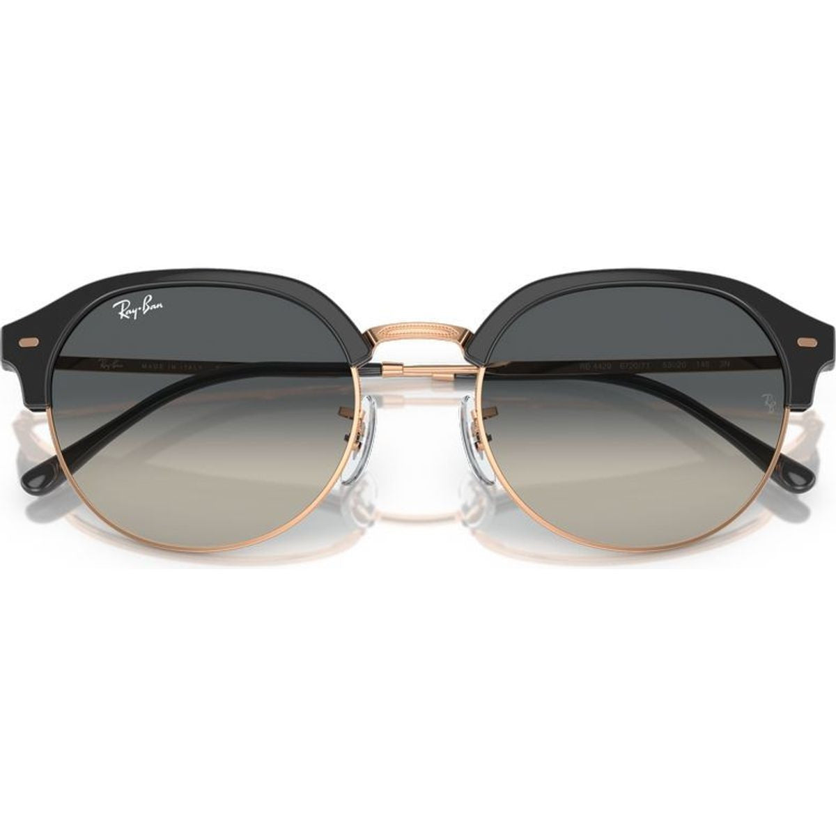 RB4429, Dark Grey on Rose Gold/Grey Gradient Glass Lenses 55 Eye Size