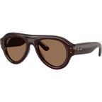 RB4925, Transparent Brown/Dark Brown Lenses 52 Eye Size