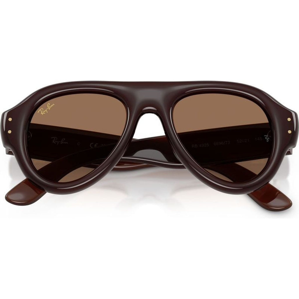 RB4925, Transparent Brown/Dark Brown Lenses 52 Eye Size