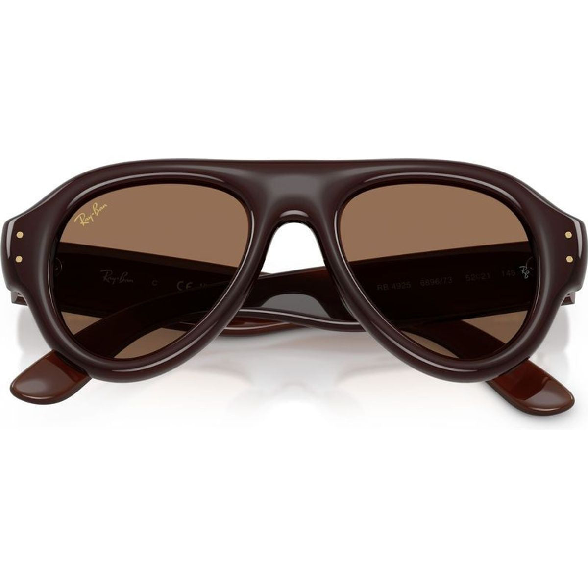 RB4925, Transparent Brown/Dark Brown Lenses 52 Eye Size