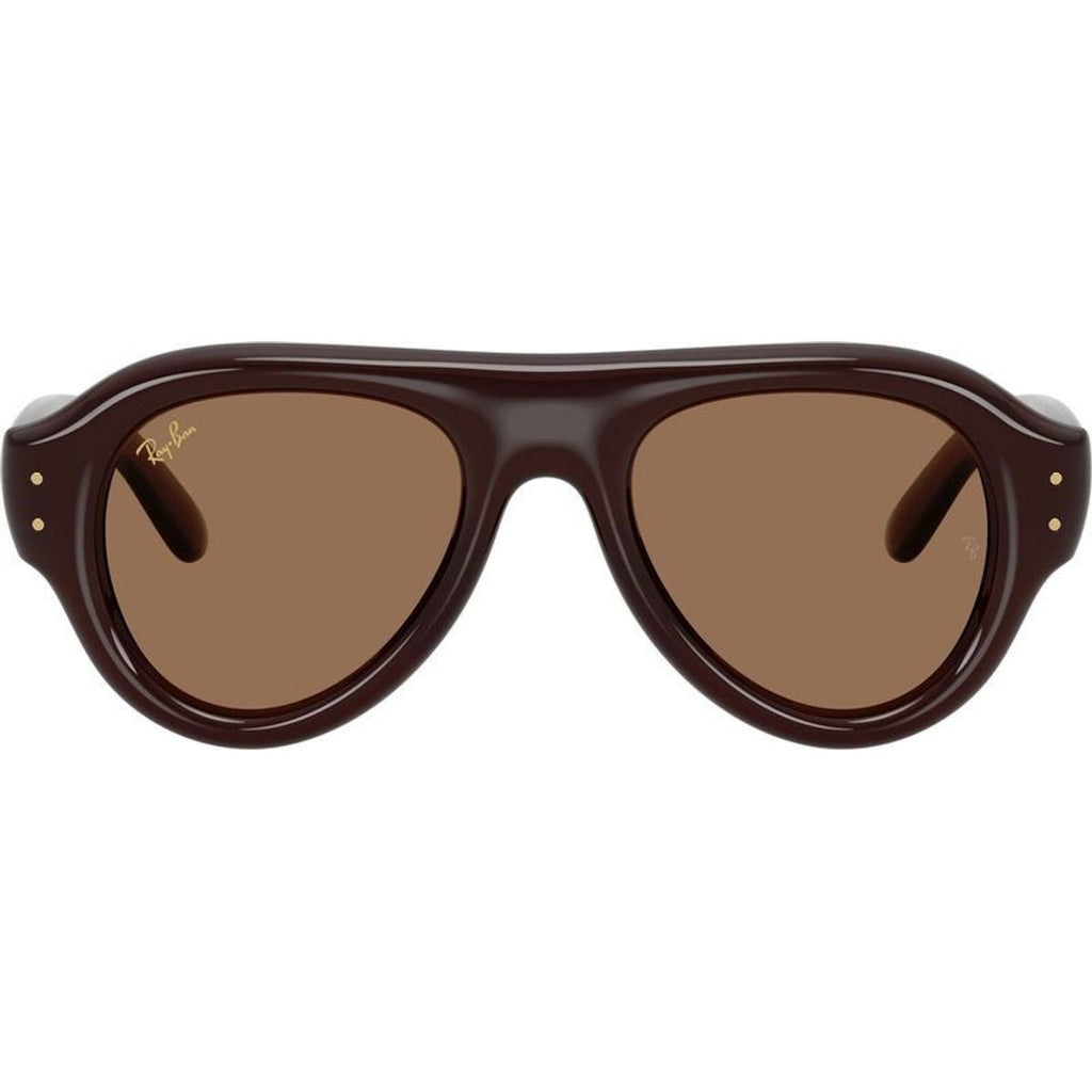 RB4925, Transparent Brown/Dark Brown Lenses 52 Eye Size