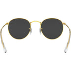 Round Metal RB3447, Gold/Black Polarised Glass Lenses 53 Eye Size