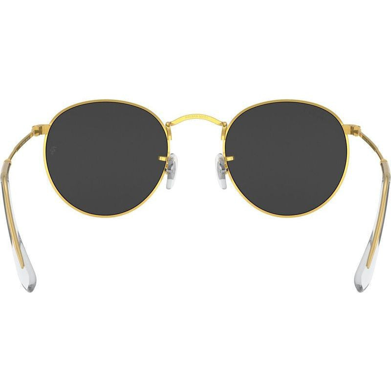 Round Metal RB3447, Gold/Black Polarised Glass Lenses 53 Eye Size