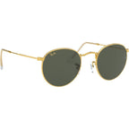 Round Metal RB3447, Legend Gold/Green Glass Lenses 50 Eye Size