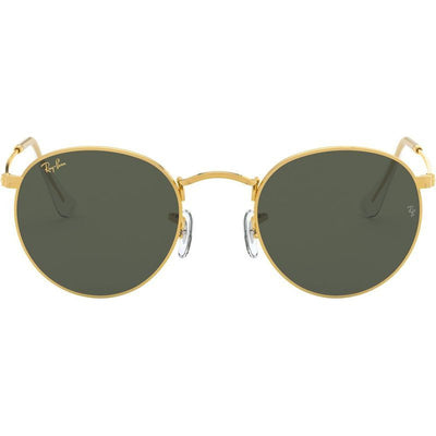 Round Metal RB3447, Legend Gold/Green Glass Lenses 50 Eye Size