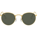 Round Metal RB3447, Legend Gold/Green Glass Lenses 53 Eye Size