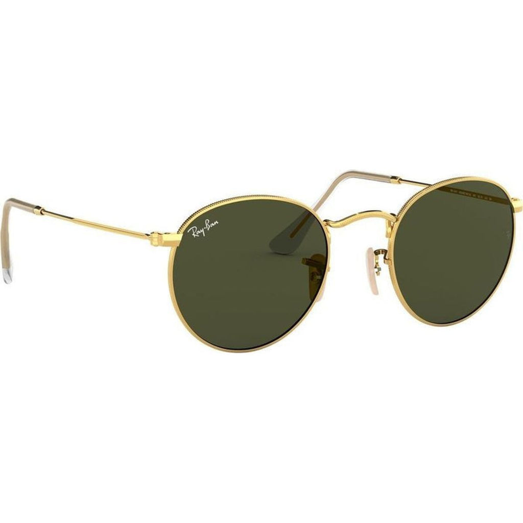 Round Metal RB3447, Arista/Green Glass Lenses 53 Eye Size