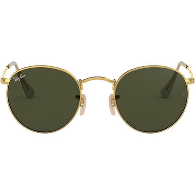 Round Metal RB3447, Arista/Green Glass Lenses 53 Eye Size