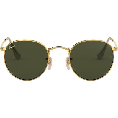 Round Metal RB3447, Arista/Green Glass Lenses 50 Eye Size