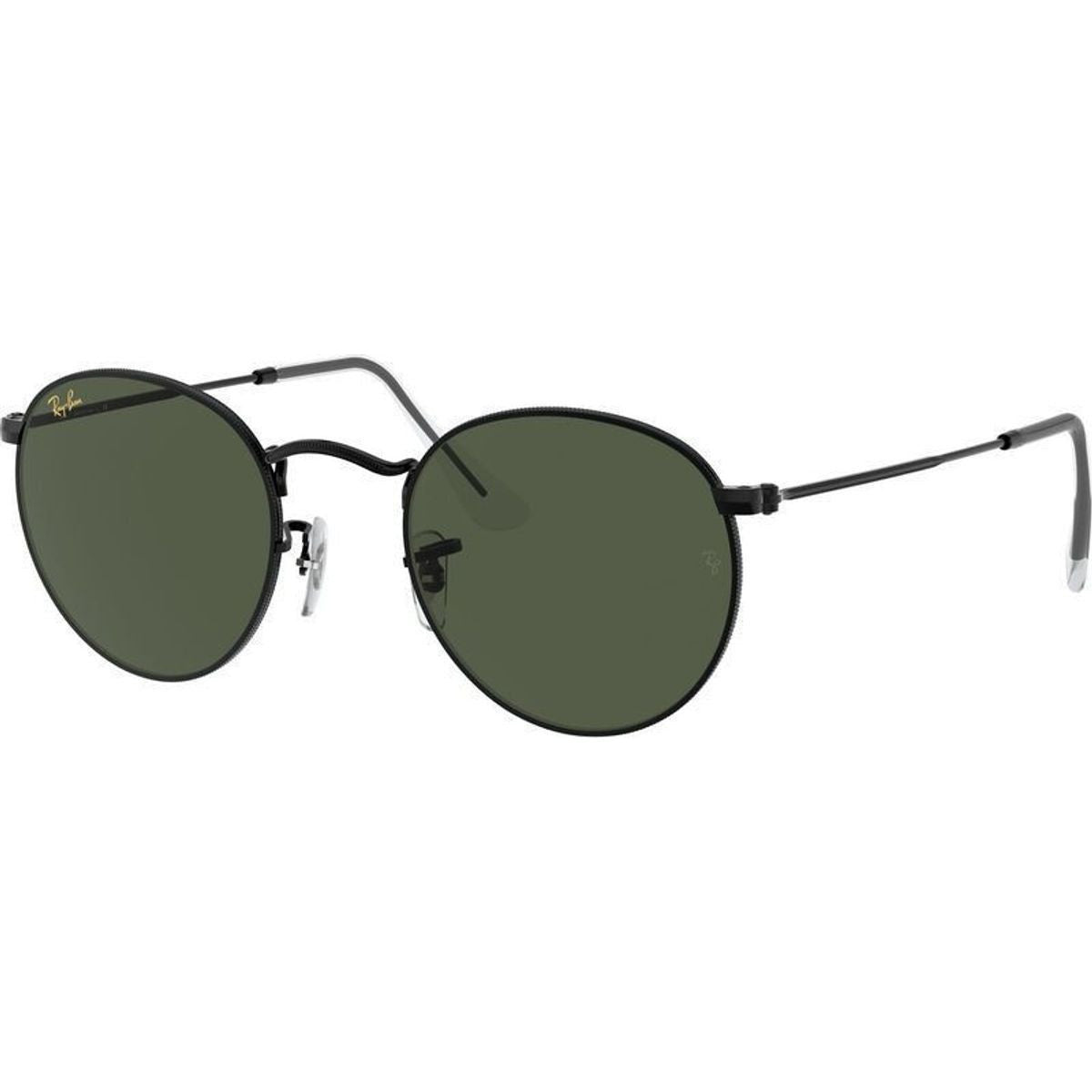 Round Metal RB3447, Black/Green Glass Lenses 50 Eye Size