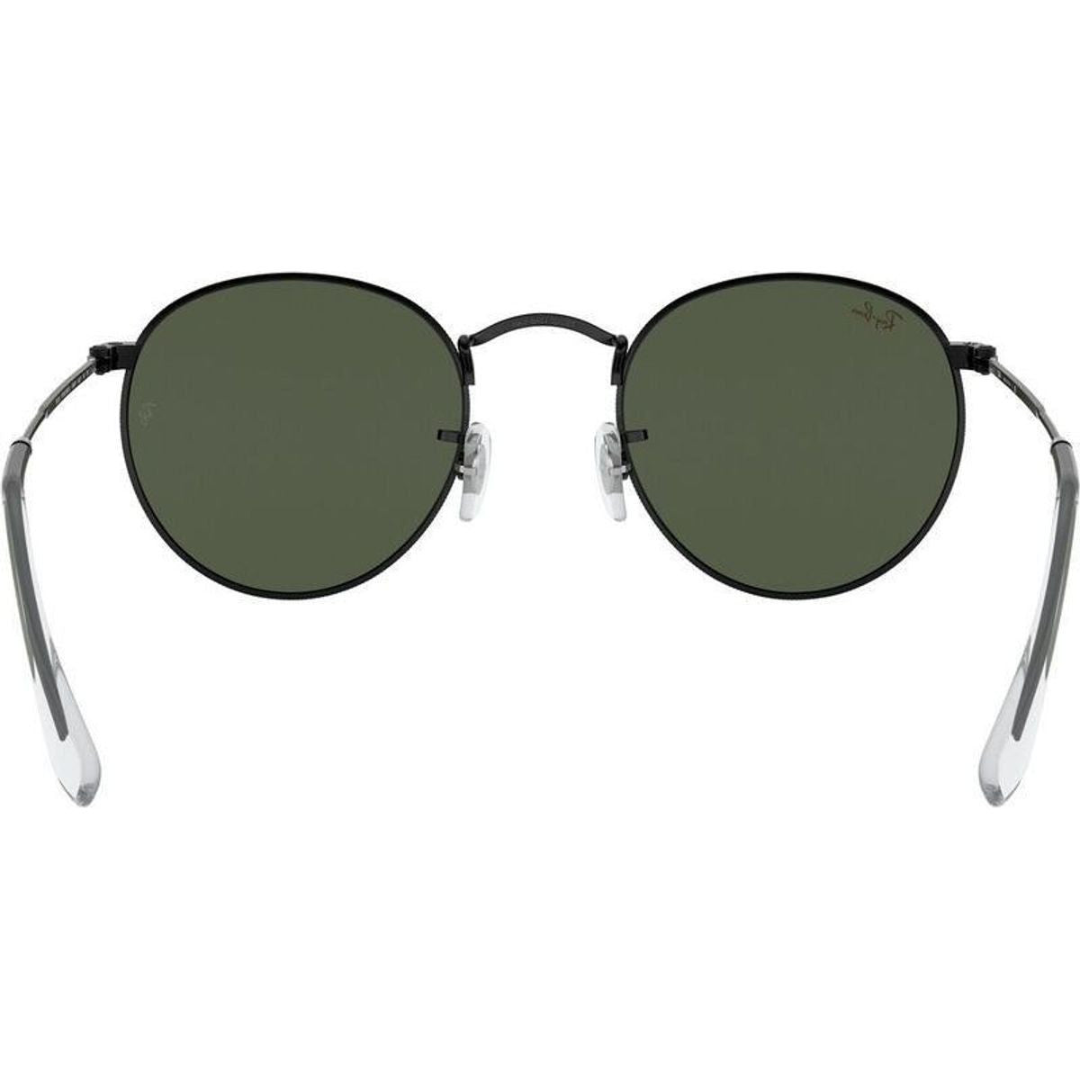Round Metal RB3447, Black/Green Glass Lenses 50 Eye Size