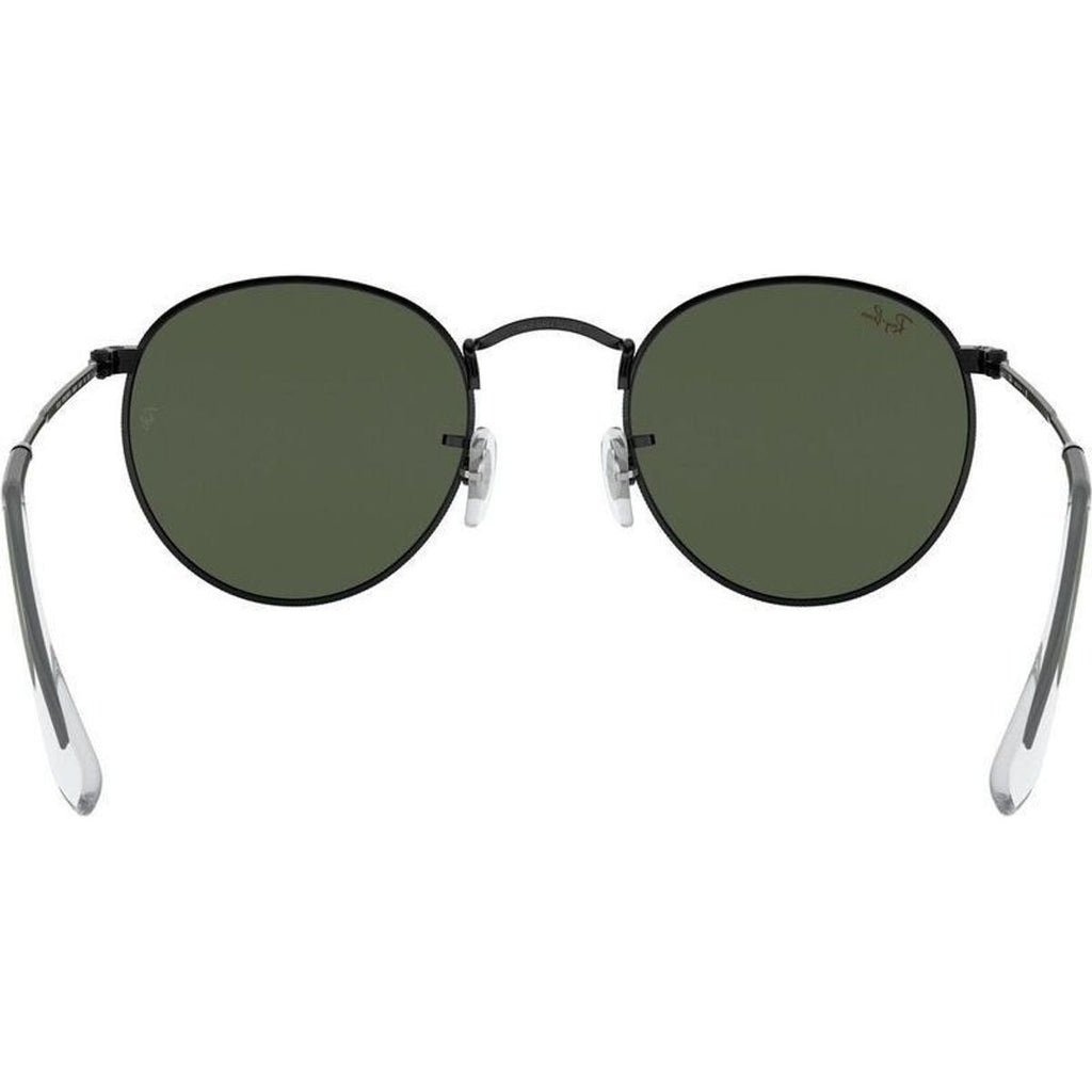 Round Metal RB3447, Black/Green Glass Lenses 53 Eye Size