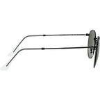 Round Metal RB3447, Black/Green Glass Lenses 53 Eye Size