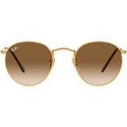 Round Metal RB3447, Gold/Brown Gradient Glass Lenses 50 Eye Size