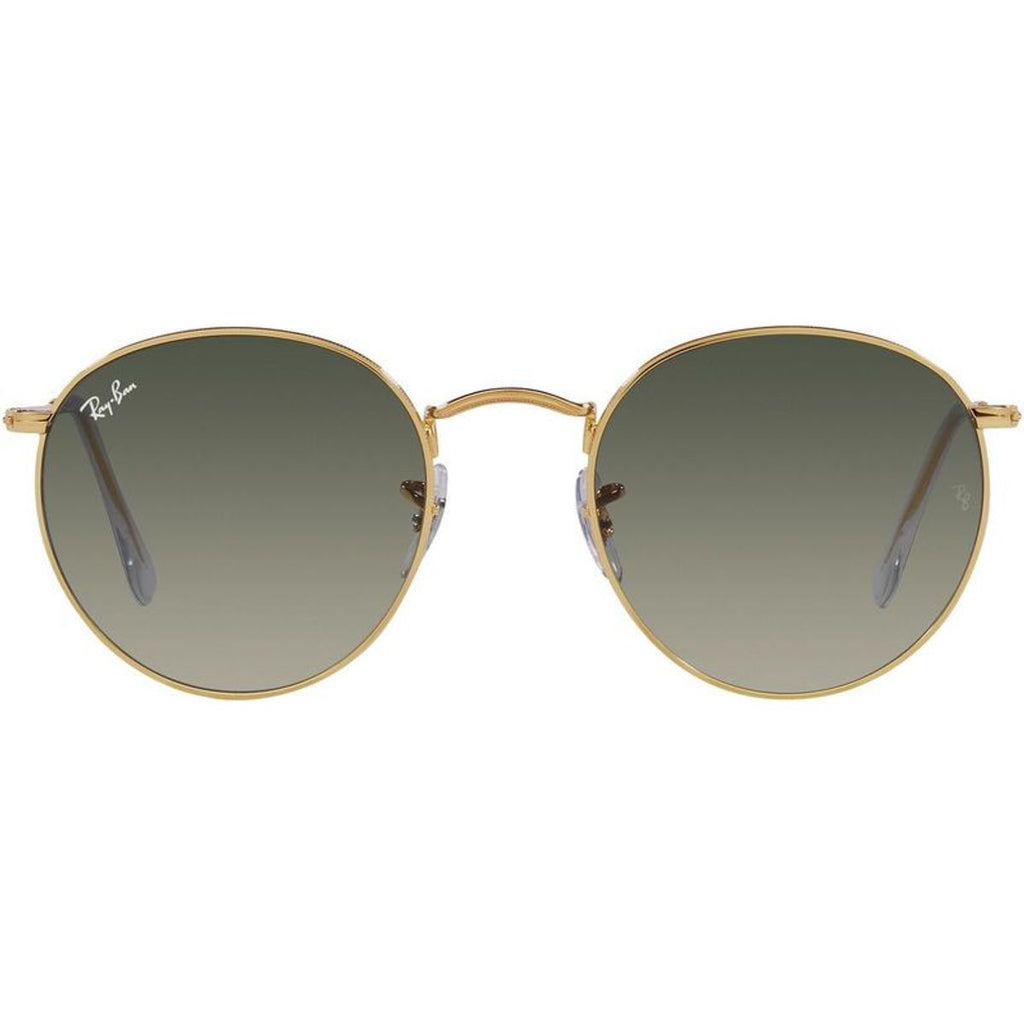 Round Metal RB3447, Gold/Grey Gradient Glass Lenses 53 Eye Size