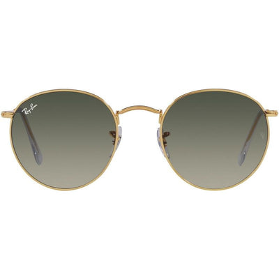 Round Metal RB3447, Gold/Grey Gradient Glass Lenses 53 Eye Size